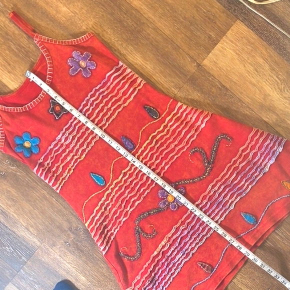 Red Floral Mini Dress - Picture 5 of 7